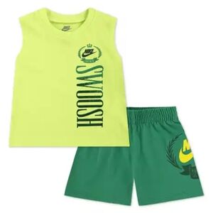 Nike Kids Neon Green Tank and Shorts Set